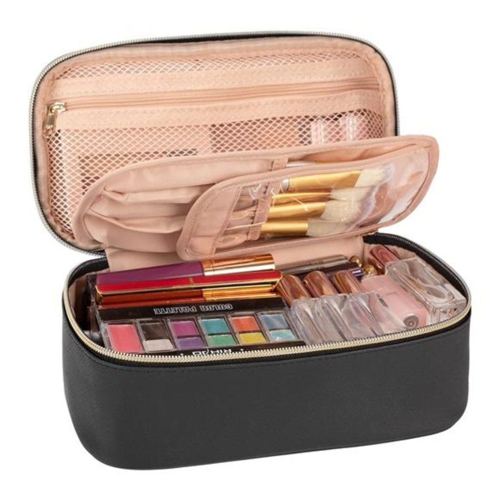 Small Cosmetic Bag,Portable Cute Travel Makeup Bag for Women and girls Organizer